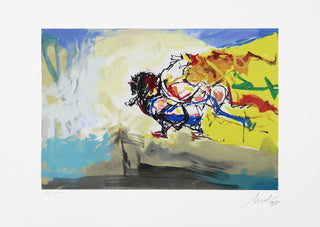 Artur-Bual-cavalos-serigrafia-s-papel-PA-IV-XXV-mancha-35x52-cm-total-50x70-cm