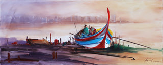 Antonio-Neves-Figueira-da-foz-acrilico-s-tela-40x100-cm