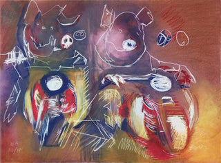 Julio-Pomar-Os-Porquinhos-de-lambretta-litografia-s-papel-65x67-cm