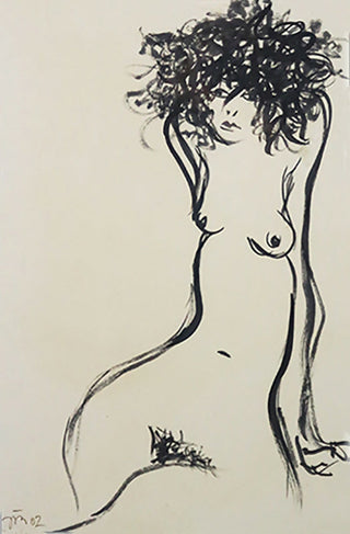 Joao-Cutileiro-s-titulo-desenho-a-tinta-da-china-moldura-Nuno-Mesquita-